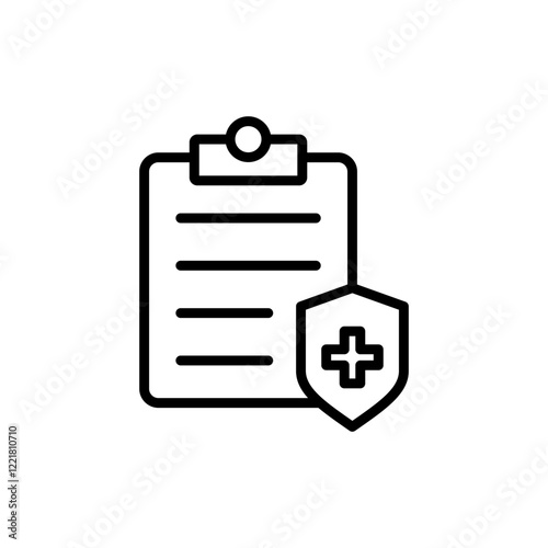 Medical insurance icon vector. health insurance sign and symbol