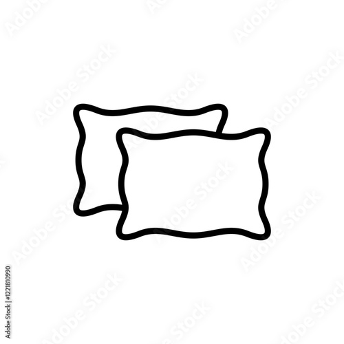 Pillow icon vector. Pillow sign and symbol. Comfortable fluffy pillow