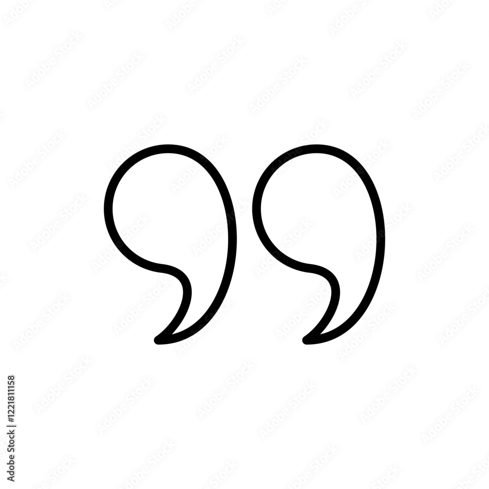 Quote icon vector. Quotation mark sign and symbol Quote icon vector. Quotation mark sign and symbol