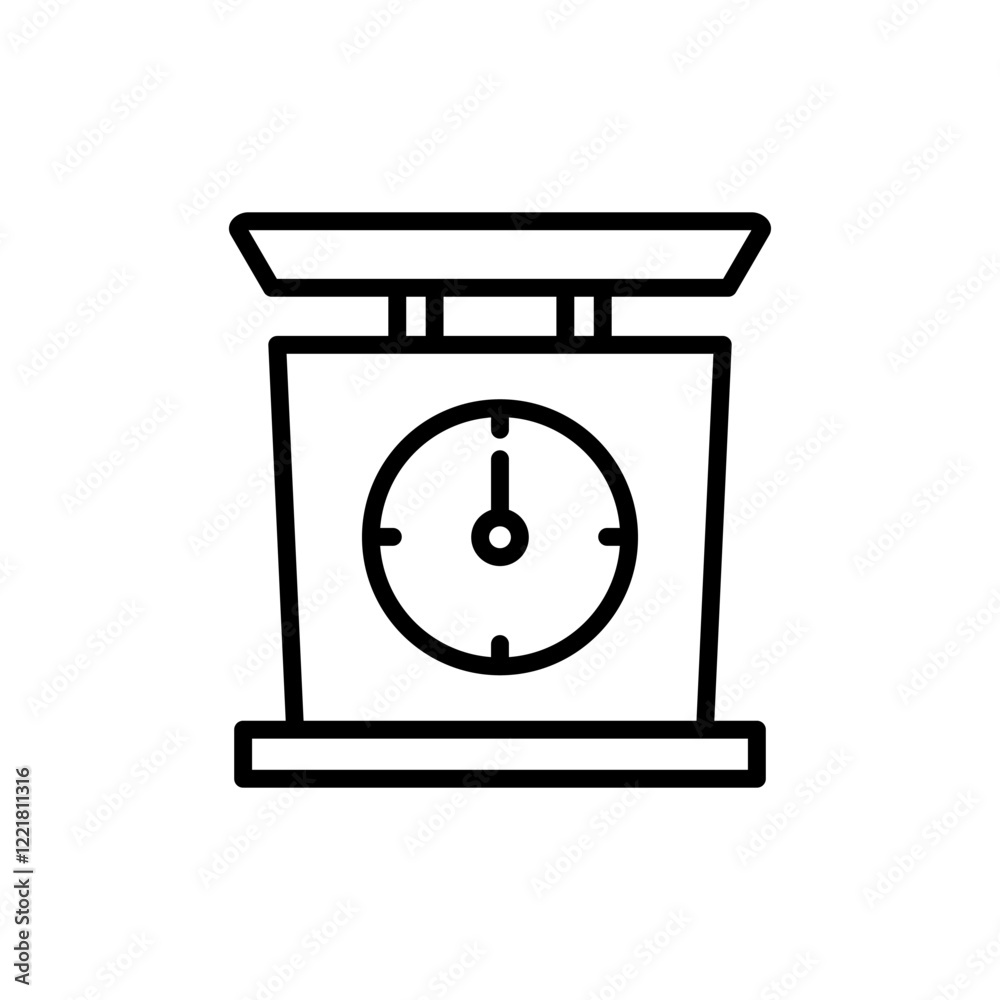 Scales icon vector. Weight scale sign and symbol Scales icon vector. Weight scale sign and symbol