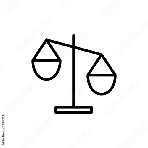 Scales icon vector. Law scale icon. Justice sign and symbol