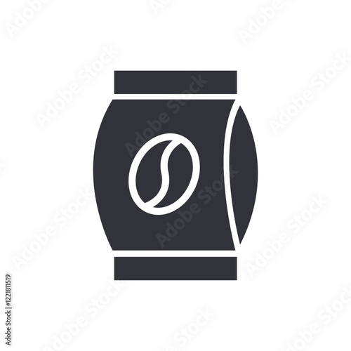 Coffee bag solid icons, minimalist vector illustration ,simple transparent graphic element .Isolated on white background