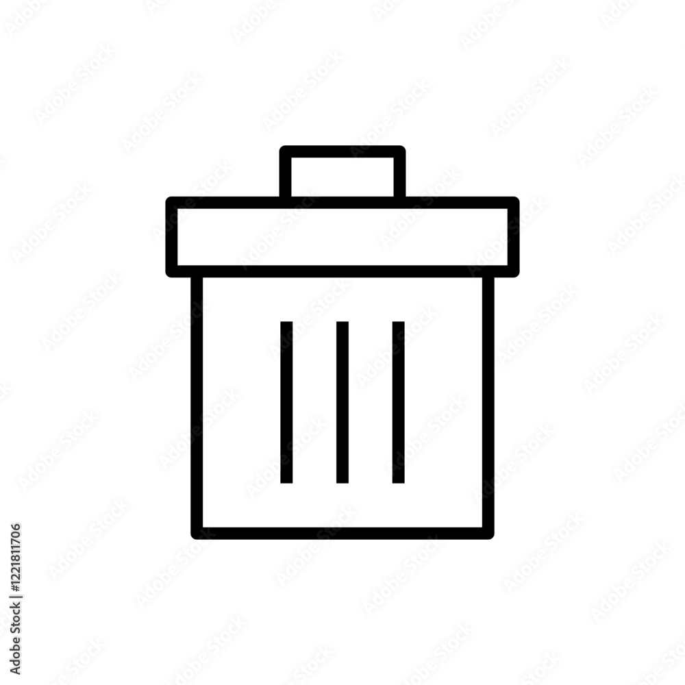 Trash icon vector. trash can icon. delete sign and symbol. Trash icon vector. trash can icon. delete sign and symbol.