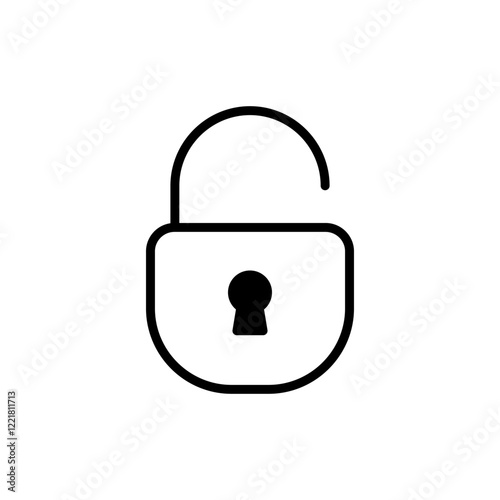 Unlock icon vector. Unlock sign and symbol. unlocked padlock icon