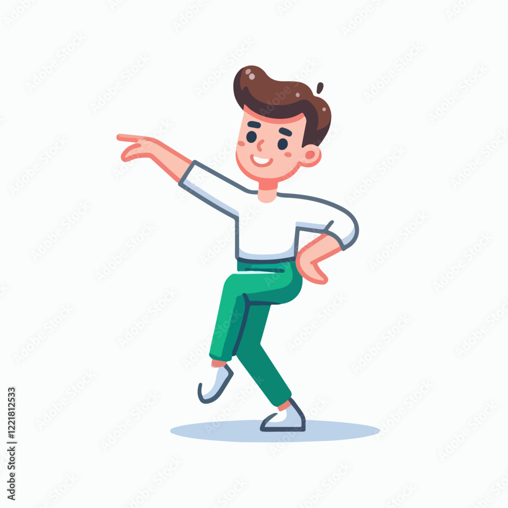 cartoon vector illustration of someone dancing cartoon vector illustration of someone dancing