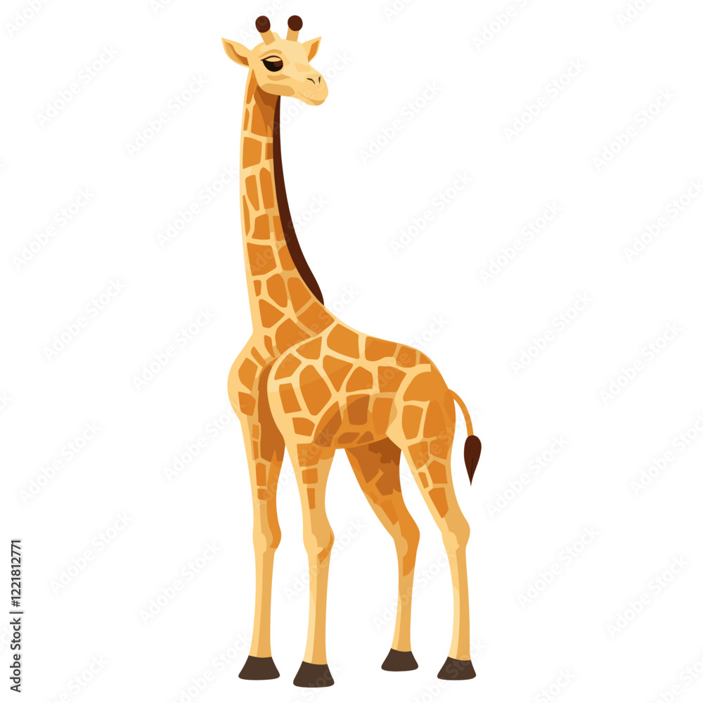 Giraffe walking giraffe illustration wildlife vector Giraffe walking giraffe illustration wildlife vector