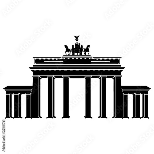Brandenburg Gate architecture brandenburg silhouette vector