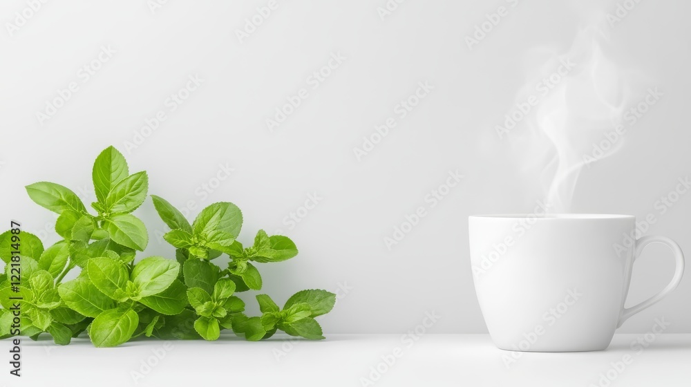 Aromatic coffee and the delicate essence of spring, a moment of warmth renewal