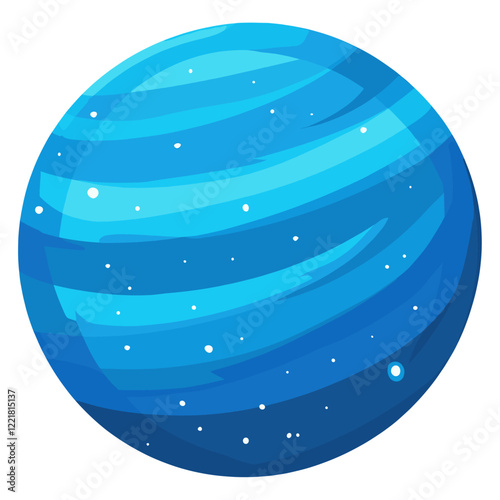 Neptune planet illustration space vector