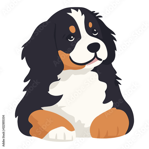 Bernese Mountain dogs illustration mountain bernese vector