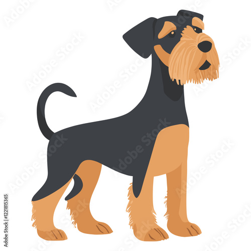 Airedale Terrier dogs terrier illustration airedale vector