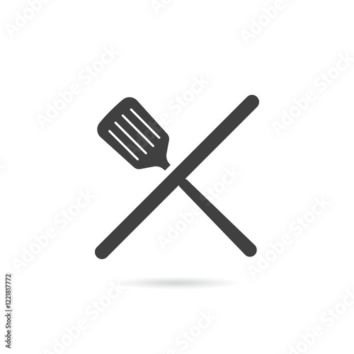 Vector Isolated No Spatula Icon