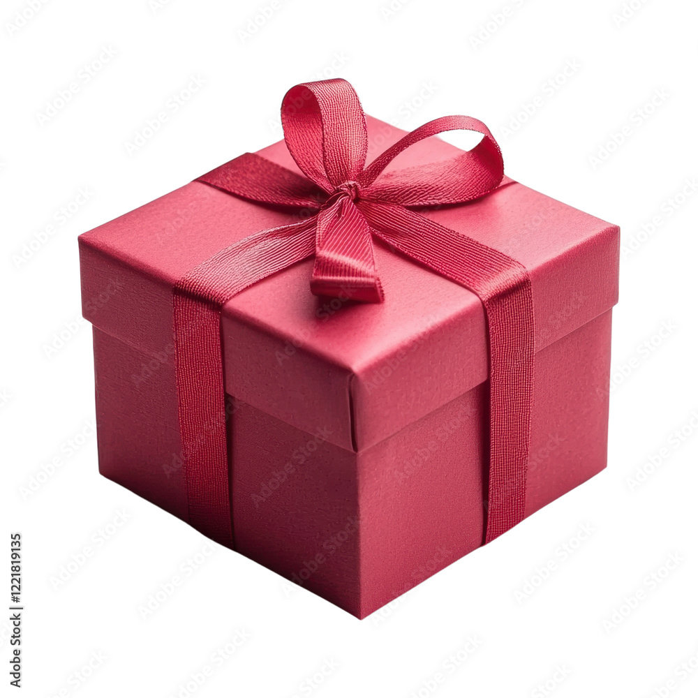 Obraz premium Elegant red gift box with a bow