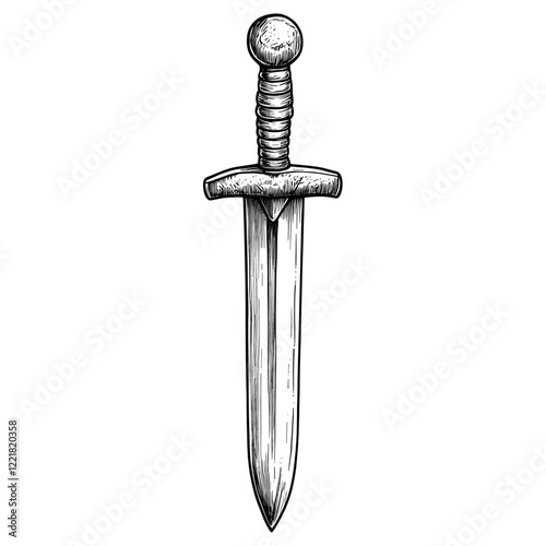 Sword weapon style illustration vector