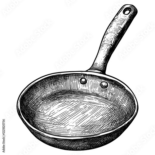 Pan cookware style art vector