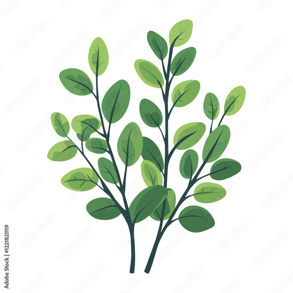 Naklejka premium Bush art illustration plant vector