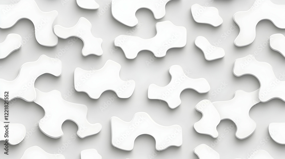 Abstract white puzzle pieces background Abstract white puzzle pieces background