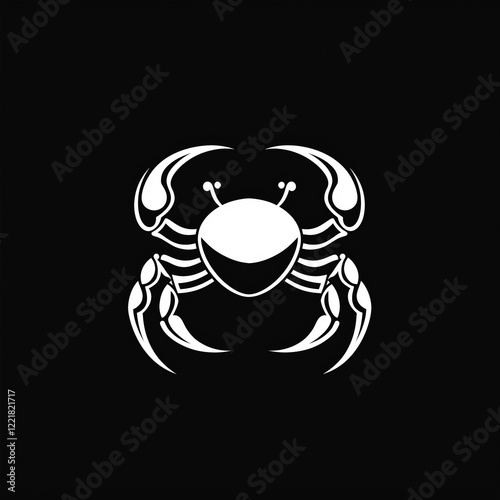 cancer zodiac symbol in simple lines vector 