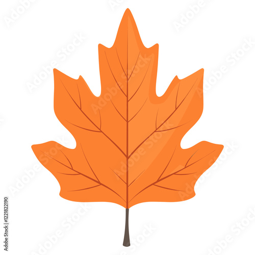 Autumn hickory leaf illustration fall animal vector