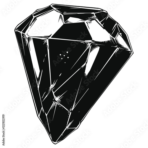Individual diamond gemstone illustration design vector