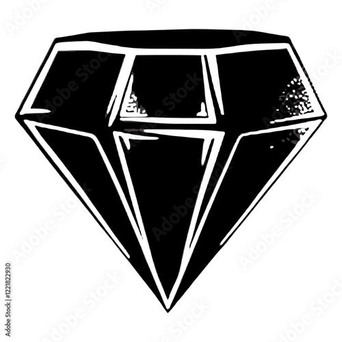 Individual diamond illustration gemstone vector vector