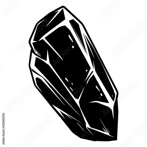 Individual diamond gemstone crystal illustration vector
