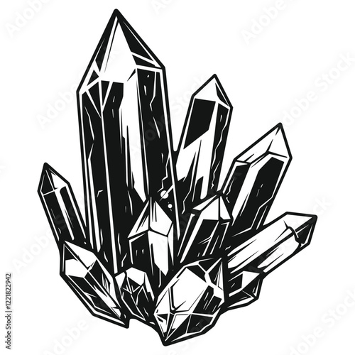 Individual Crystal crystal illustration gemstone vector