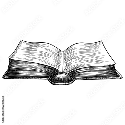 Book open art drawing sketch vector