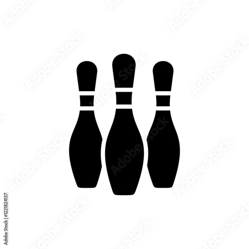 Bowling icon vector illustration. bowling ball and pin sign and symbol.