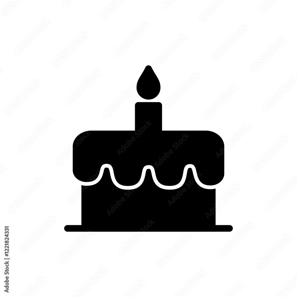 Cake icon vector illustration. Cake sign and symbol. Birthday cake icon Cake icon vector illustration. Cake sign and symbol. Birthday cake icon