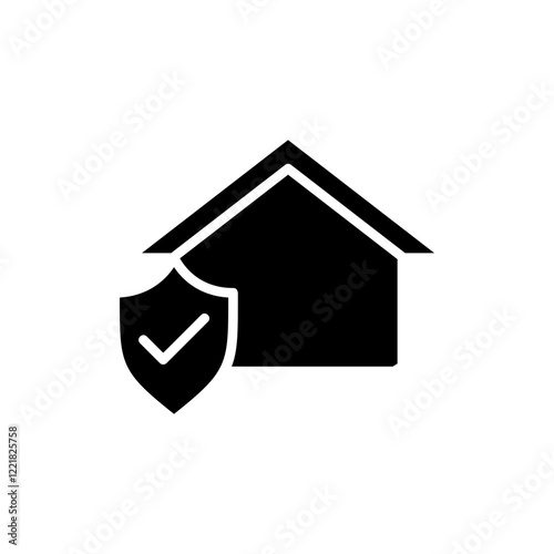 home insurance icon vector illustration. home protection sign and symbol