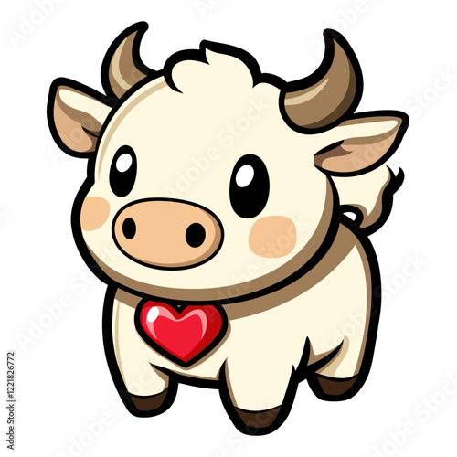 Bull illustration animal cute vector