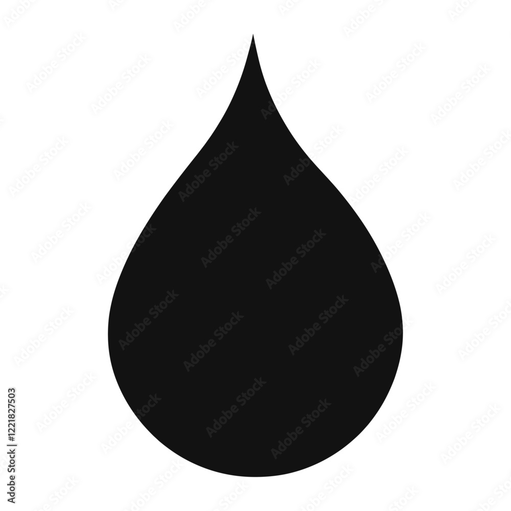 Water drop illustration minimalist silhouette vector Water drop illustration minimalist silhouette vector
