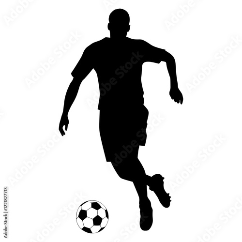 Football player silhouette illustration art vector