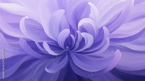 Abstract Purple Flower Petals Artistic Painting