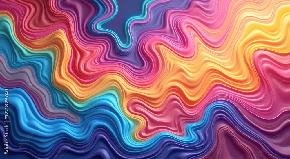 A close up of a colorful swirly background with a rainbow A close up of a colorful swirly background with a rainbow