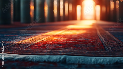 Wallpaper Mural Sunlit red carpet path in a hall. Torontodigital.ca