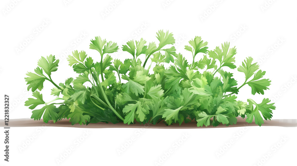 Fresh Parsley Sprigs: A vibrant bunch of parsley sprigs, lush and green, ready to add a burst of flavor and freshness to your culinary creations. Fresh Parsley Sprigs: A vibrant bunch of parsley sprigs, lush and green, ready to add a burst of flavor and freshness to your culinary creations.