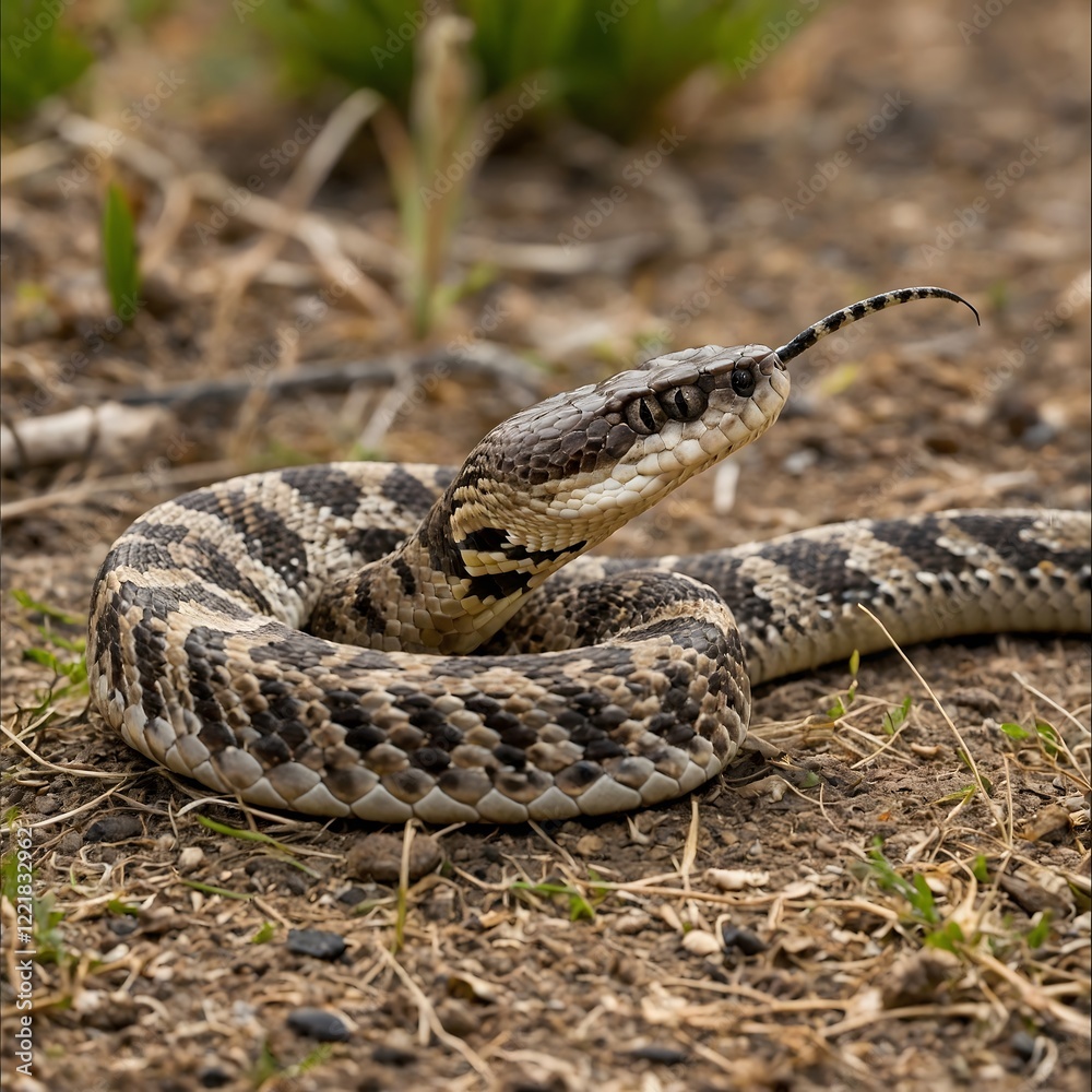 Moment of Nature's Predatory Instinct with Rattlesnake and Prey Moment of Nature's Predatory Instinct with Rattlesnake and Prey