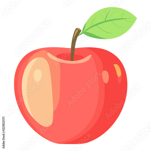 Red apple illustration fruit food vector