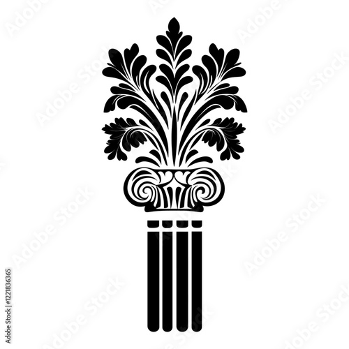 Ancient Greek ornament art architecture illustration vector