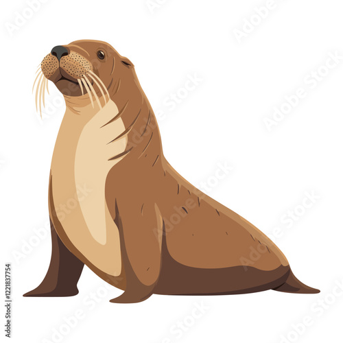 Walrus illustration animal art vector