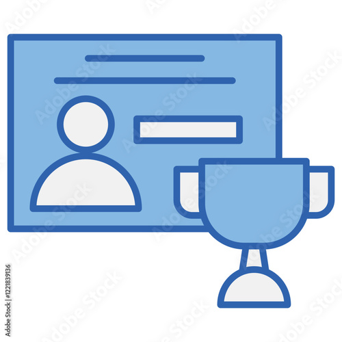 Reward Blue White Icon