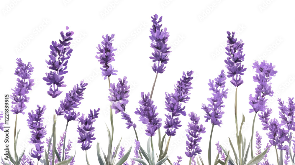 Lavender Blooms: Delicate lavender flowers bloom in a vibrant array of purple, their slender stems reaching towards the sky. Lavender Blooms: Delicate lavender flowers bloom in a vibrant array of purple, their slender stems reaching towards the sky.