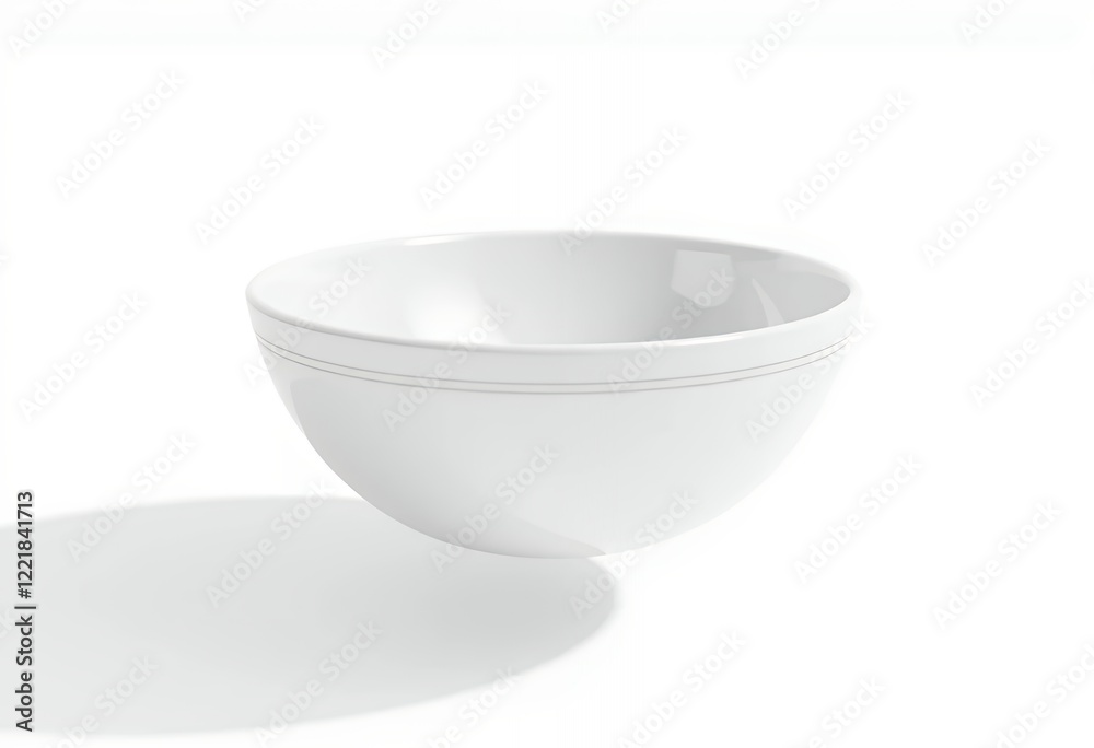 Elegant White Bowl: Minimalist Design, Studio Photography Elegant White Bowl: Minimalist Design, Studio Photography