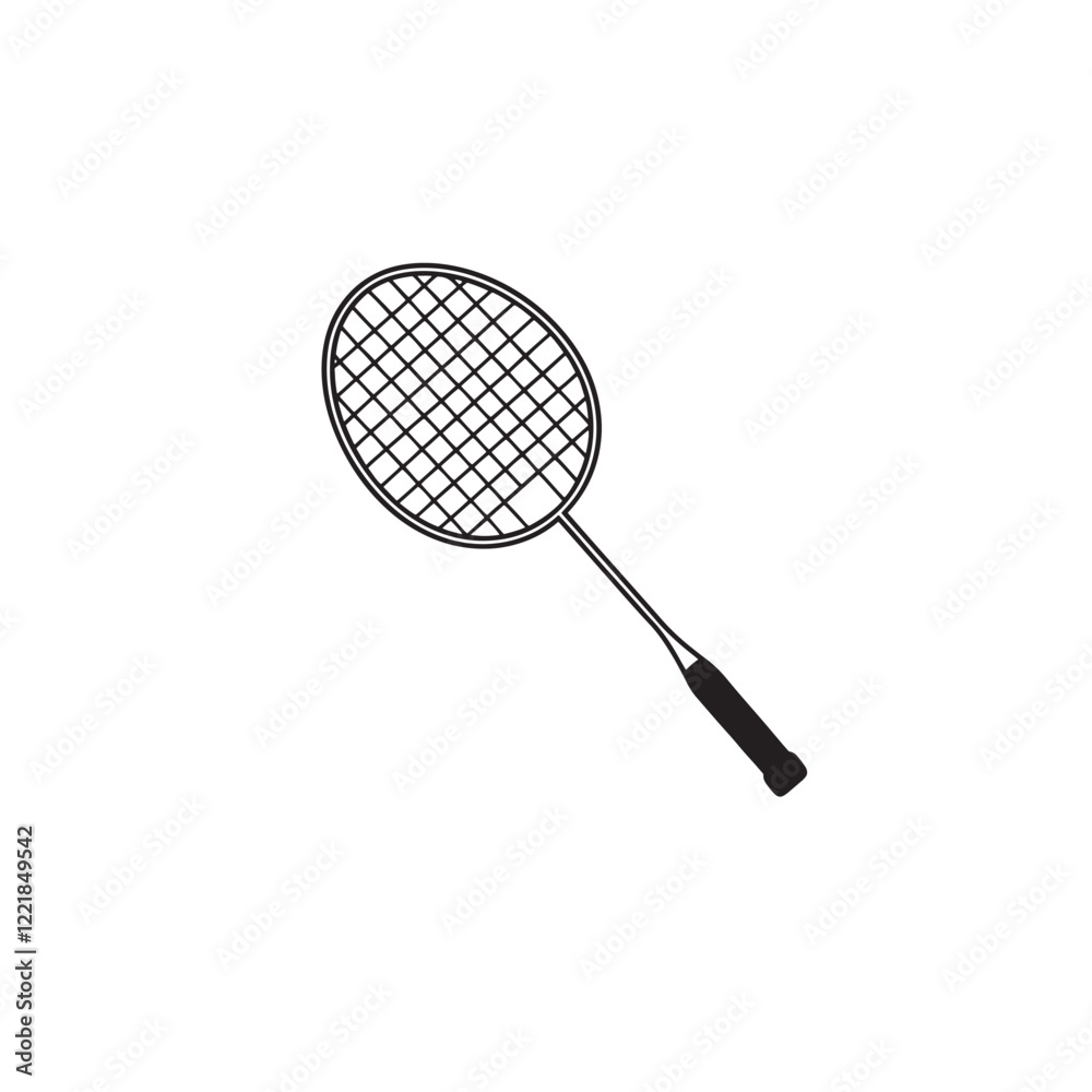 Badminton silhouette vector image Badminton silhouette vector image