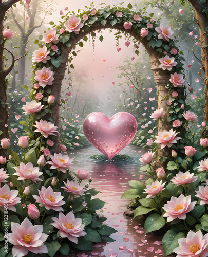 valentine background with hearts