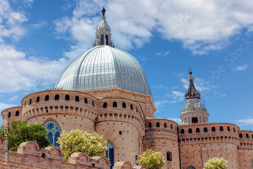 The basilica of the holy house or santuario della santa casa in Loreto province of Ancona in Le Marche Italy a place of pilgrimage for Catholics.