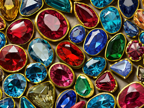 background of colorful gemstones