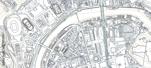 vector illustration design image detail site plan layout landscape city planning